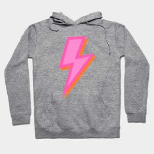 Pink and Orange Lightning Bolts Hoodie